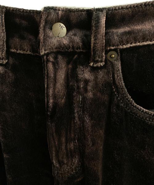 Saint Laurent Paris（サンローランパリ）Saint Laurent Paris (サンローランパリ) ベロアパンツ ブラウン サイズ:63.5cm (W25)の古着・服飾アイテム