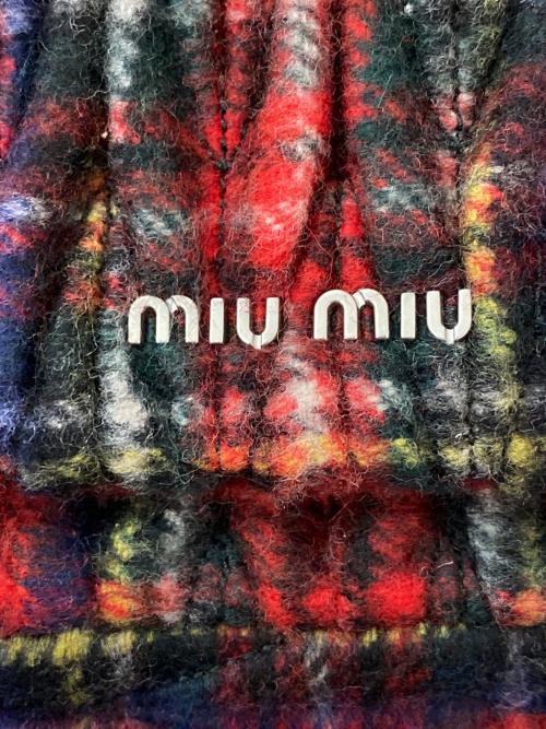 MIU MIU（ミュウミュウ）MIU MIU (ミュウミュウ) チェーンショルダーバッグ レッドの古着・服飾アイテム