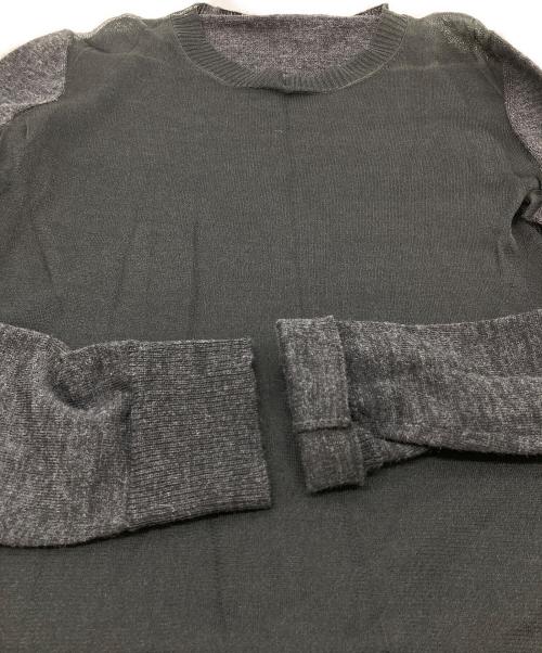 JIL SANDER（ジルサンダー）JIL SANDER (ジルサンダー) ウール シルク シアーニット　薄手　レイヤード グレー サイズ:36の古着・服飾アイテム