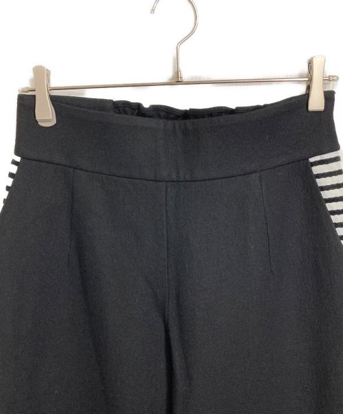 BORDERS at BALCONY（ボーダーズアットバルコニー）BORDERS at BALCONY (ボーダーズアットバルコニー) ウールパンツ　 ブラック サイズ:38の古着・服飾アイテム