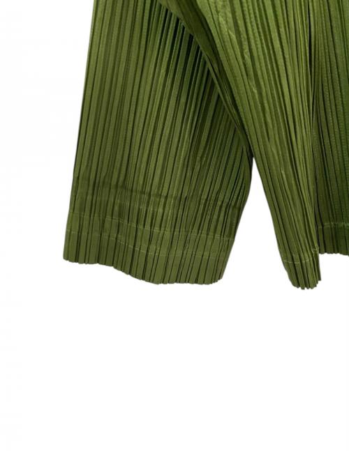 PLEATS PLEASE（プリーツプリーズ）PLEATS PLEASE (プリーツプリーズ) プリーツカーディガン グリーン サイズ:4の古着・服飾アイテム