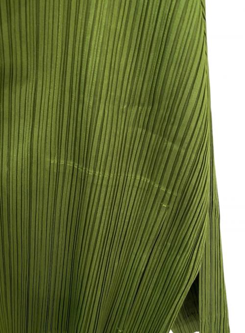 PLEATS PLEASE（プリーツプリーズ）PLEATS PLEASE (プリーツプリーズ) プリーツカーディガン グリーン サイズ:4の古着・服飾アイテム