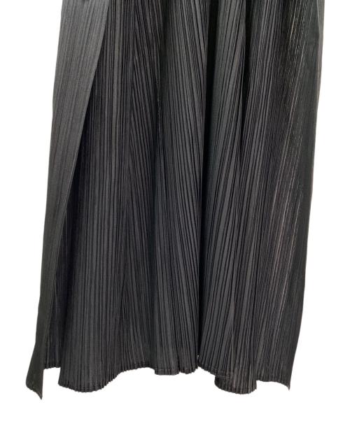 PLEATS PLEASE（プリーツプリーズ）PLEATS PLEASE (プリーツプリーズ) プリーツロングカーディガン ブラック サイズ:3の古着・服飾アイテム