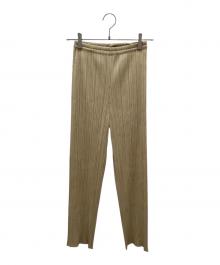 PLEATS PLEASE（プリーツプリーズ）の古着「プリーツパンツ」｜ベージュ