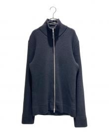 Maison Margiela（メゾンマルジェラ）の古着「コットンウール7ゲージドライバーズニット/Cotton Wool 7 Gauge Drivers Knit Zip Up Sweater Ribbed Stand Collar Cardigan」｜ブラック