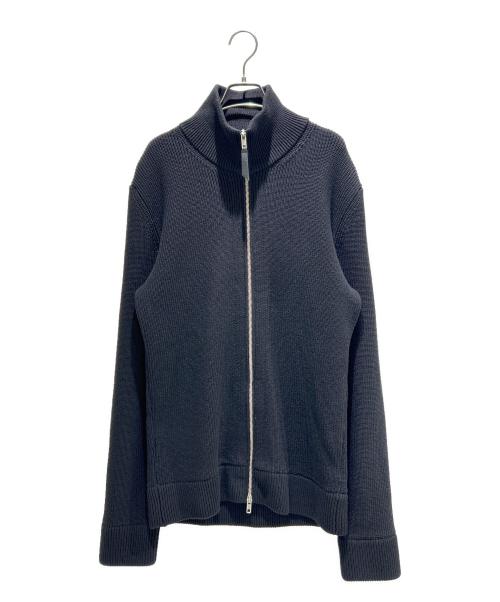 Maison Margiela（メゾンマルジェラ）Maison Margiela コットンウール7ゲージドライバーズニット/Cotton Wool 7 Gauge Drivers Knit Zip Up Sweater Ribbed Stand Collar Cardigan サイズ:Mの古着・服飾アイテム