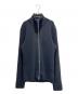 Maison Margiela（メゾンマルジェラ）の古着「コットンウール7ゲージドライバーズニット/Cotton Wool 7 Gauge Drivers Knit Zip Up Sweater Ribbed Stand Collar Cardigan」｜ブラック