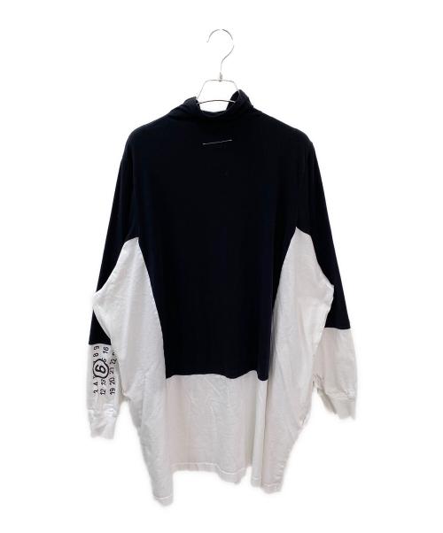 MM6 Maison Margiela（エムエムシックスメゾンマルジェラ）MM6 Maison Margiela (エムエムシックスメゾンマルジェラ) バイカラーワンピース ブラック サイズ:Sの古着・服飾アイテム