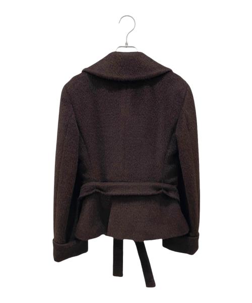 MaxMara（マックスマーラ）MaxMara (マックスマーラ) アルパカシャギーショートコート ブラウン サイズ:36の古着・服飾アイテム