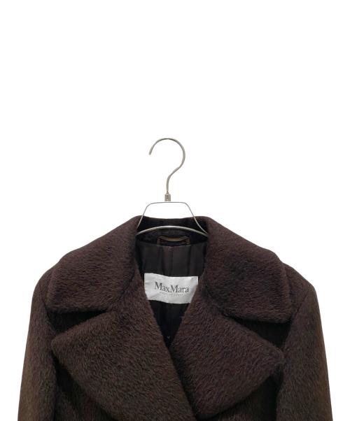 MaxMara（マックスマーラ）MaxMara (マックスマーラ) アルパカシャギーショートコート ブラウン サイズ:36の古着・服飾アイテム