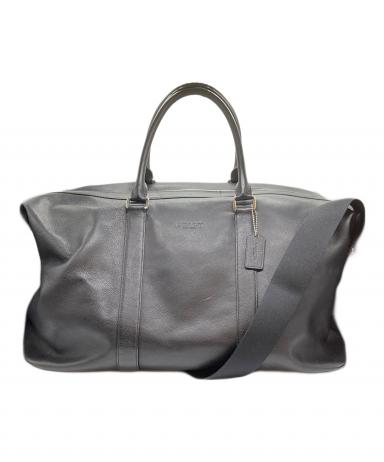 中古・古着通販】COACH (コーチ) 2WAYレザーボストンバッグ ブラック