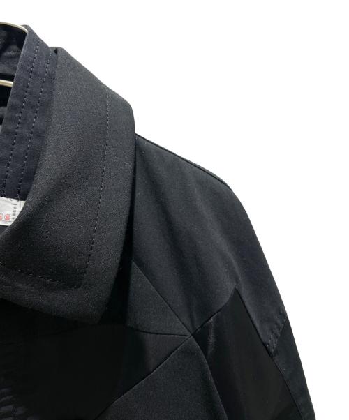 sacai（サカイ）sacai (サカイ) ハンク・ウィリス・トーマス ソリッドミックスコート パッチワークデザイン ウールブレンド オーバーコート/Hank Willis Thomas/Solid Mix Coat ブラック サイズ:1の古着・服飾アイテム