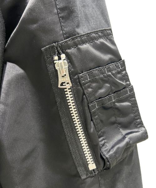 sacai（サカイ）sacai (サカイ) ハンク・ウィリス・トーマス ソリッドミックスコート パッチワークデザイン ウールブレンド オーバーコート/Hank Willis Thomas/Solid Mix Coat ブラック サイズ:1の古着・服飾アイテム