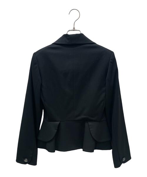 Vivienne Westwood RED LABEL（ヴィヴィアンウエストウッドレッドレーベル）Vivienne Westwood RED LABEL (ヴィヴィアンウエストウッドレッドレーベル) オーブボタン変形ペプラムラブジャケット ブラック サイズ:2の古着・服飾アイテム