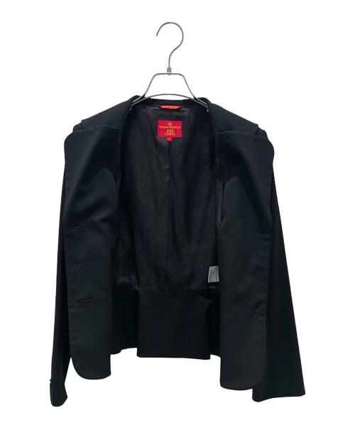 Vivienne Westwood RED LABEL（ヴィヴィアンウエストウッドレッドレーベル）Vivienne Westwood RED LABEL (ヴィヴィアンウエストウッドレッドレーベル) オーブボタン変形ペプラムラブジャケット ブラック サイズ:2の古着・服飾アイテム