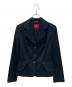 Vivienne Westwood RED LABEL（ヴィヴィアンウエストウッドレッドレーベル）の古着「オーブボタン変形ペプラムラブジャケット」｜ブラック