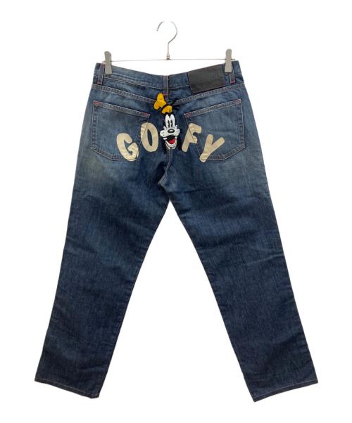 HISTORY（ヒストリー）HISTORY (ヒストリー) DISNEY (ディズニー) グーフィープリントデニムパンツ インディゴ サイズ:32の古着・服飾アイテム