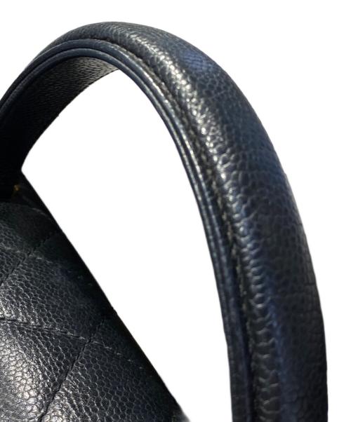 CHANEL（シャネル）CHANEL (シャネル) マトラッセ キャビアスキン トップハンドル フラップバッグ ブラックの古着・服飾アイテム