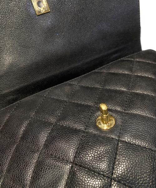 CHANEL（シャネル）CHANEL (シャネル) マトラッセ キャビアスキン トップハンドル フラップバッグ ブラックの古着・服飾アイテム
