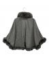 SAGA FURS (サガファーズ) ファー付ポンチョ グレー サイズ:M~L：17000円