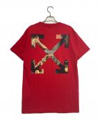 OFFWHITEオフホワイト）の古着「パスカルアローバックプリントTシャツ 」｜レッド
