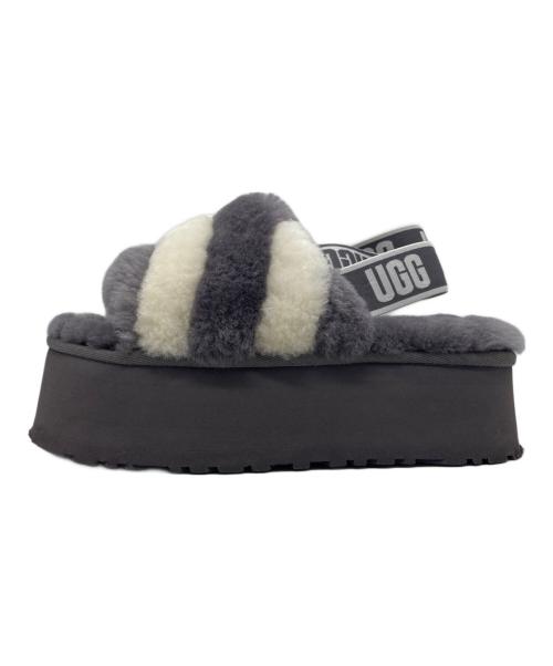 UGG（アグ）UGG (アグ) ディスコストライプ スライド グレー サイズ:23の古着・服飾アイテム