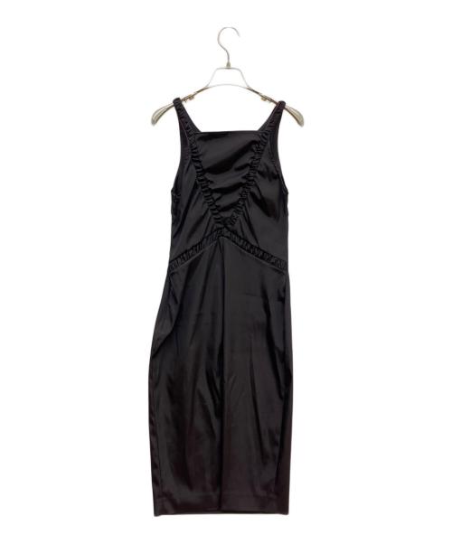 GUCCI（グッチ）GUCCI (グッチ) ノースリーブ・キャミソールワンピース ブラック サイズ:38の古着・服飾アイテム