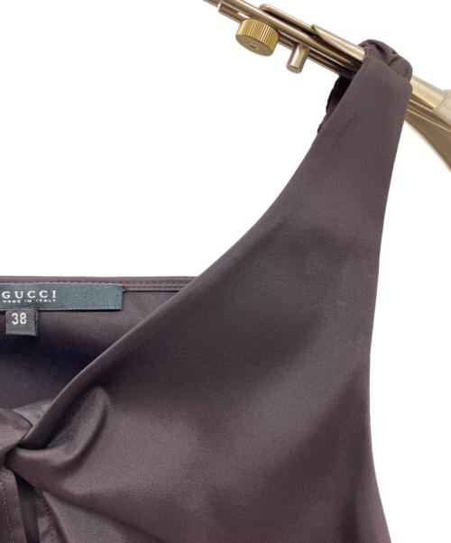GUCCI（グッチ）GUCCI (グッチ) ノースリーブ・キャミソールワンピース ブラック サイズ:38の古着・服飾アイテム