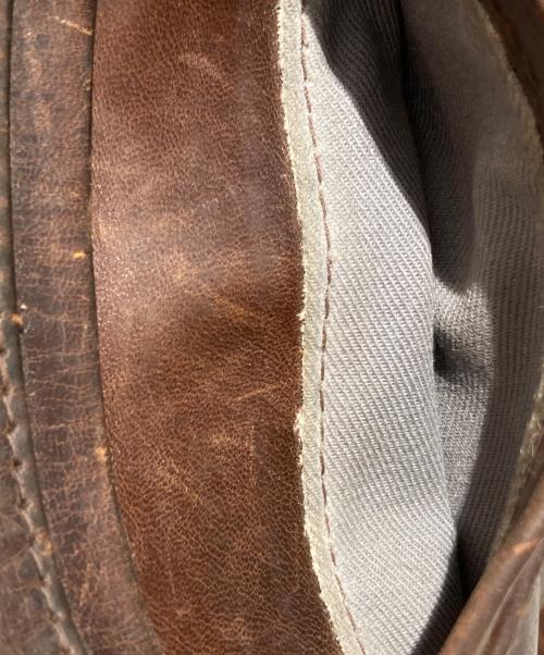 Aero LEATHER（エアロレザー）Aero LEATHER (エアロレザー) シングルライダースジャケット ブラウン サイズ:38の古着・服飾アイテム