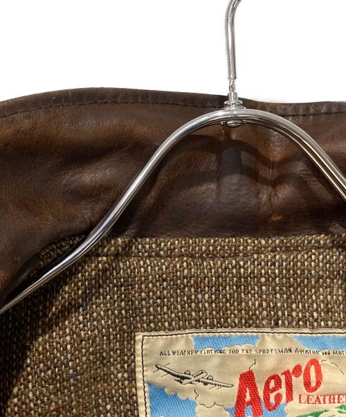 Aero LEATHER（エアロレザー）Aero LEATHER (エアロレザー) シングルライダースジャケット ブラウン サイズ:38の古着・服飾アイテム