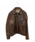 Aero LEATHER（エアロレザー）の古着「シングルライダースジャケット」｜ブラウン