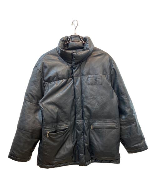 CASTELBAJAC（カステルバジャック）CASTELBAJAC (カステルバジャック) シープレザーダウンジャケット ブラック サイズ:5の古着・服飾アイテム