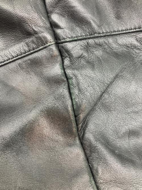CASTELBAJAC（カステルバジャック）CASTELBAJAC (カステルバジャック) シープレザーダウンジャケット ブラック サイズ:5の古着・服飾アイテム