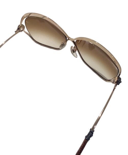 CHROME HEARTS（クロムハーツ）CHROME HEARTS (クロムハーツ) FLUFFER/リザードテンプルサングラス/SILVER925/ ブラウン サイズ:61□13-132の古着・服飾アイテム