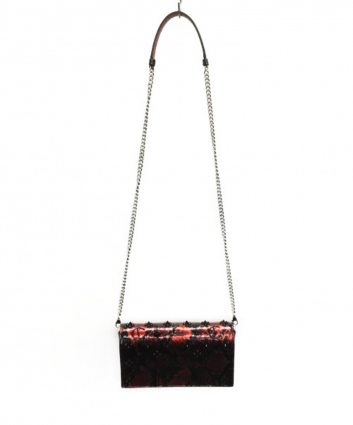 Christian Louboutin（クリスチャン・ルブタン）Christian Louboutin (クリスチャン ルブタン) クラッチバッグ ブラック×レッドの古着・服飾アイテム