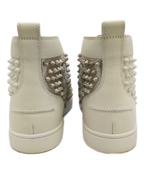 Christian Louboutin（クリスチャン・ルブタン）Christian Louboutin (クリスチャン・ルブタン) ハイカットスニーカー ホワイト×シルバー サイズ:39 1/2の古着・服飾アイテム