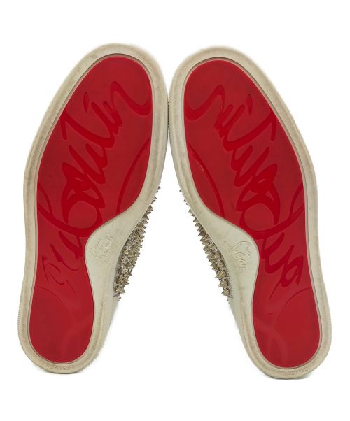 Christian Louboutin（クリスチャン・ルブタン）Christian Louboutin (クリスチャン・ルブタン) ハイカットスニーカー ホワイト×シルバー サイズ:39 1/2の古着・服飾アイテム