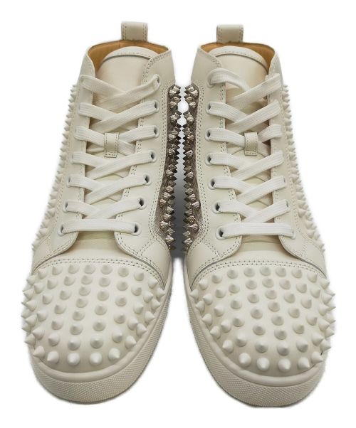 Christian Louboutin（クリスチャン・ルブタン）Christian Louboutin (クリスチャン・ルブタン) ハイカットスニーカー ホワイト×シルバー サイズ:39 1/2の古着・服飾アイテム