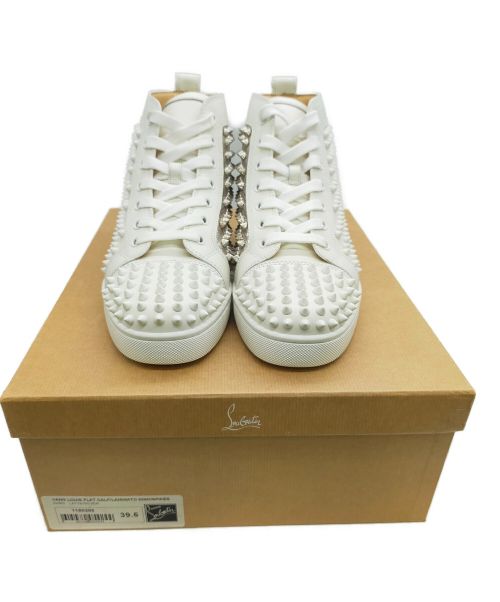 Christian Louboutin（クリスチャン・ルブタン）Christian Louboutin (クリスチャン・ルブタン) ハイカットスニーカー ホワイト×シルバー サイズ:39 1/2の古着・服飾アイテム