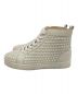 Christian Louboutin (クリスチャン・ルブタン) ハイカットスニーカー ホワイト×シルバー サイズ:39 1/2：40000円