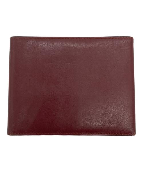 Cartier（カルティエ）Cartier (カルティエ) 3つ折り財布 ボルドー×ゴールドの古着・服飾アイテム