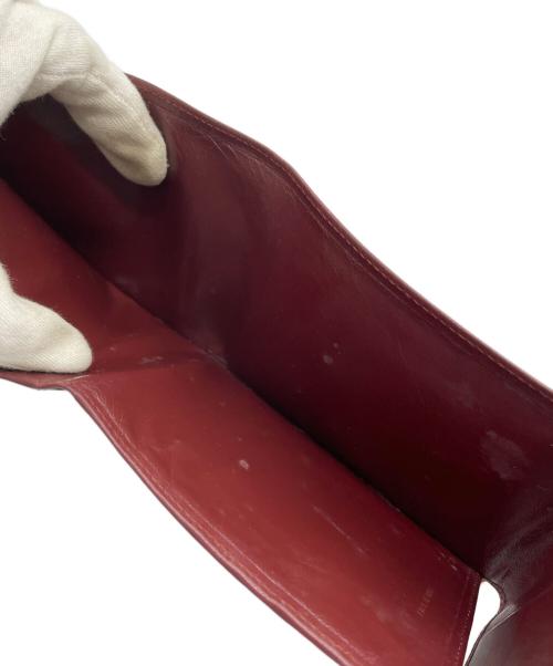 Cartier（カルティエ）Cartier (カルティエ) 3つ折り財布 ボルドー×ゴールドの古着・服飾アイテム