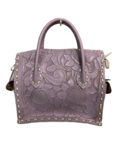 Carving Tribes（カービングトライブス）Carving Tribes (カービングトライブス) ハンドバッグ パープルの古着・服飾アイテム
