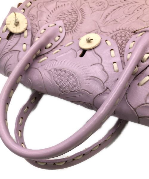 Carving Tribes（カービングトライブス）Carving Tribes (カービングトライブス) ハンドバッグ パープルの古着・服飾アイテム
