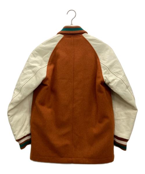 SEVESKIG（セヴシグ）SEVESKIG (セヴシグ) ドンキーカラースタジャン オレンジ×アイボリー サイズ:ｍの古着・服飾アイテム