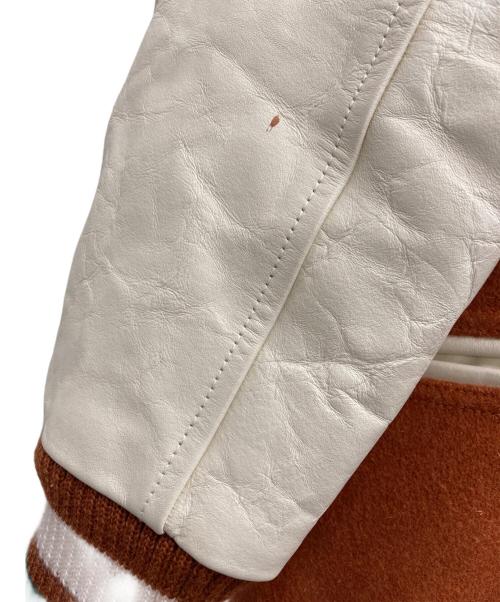 SEVESKIG（セヴシグ）SEVESKIG (セヴシグ) ドンキーカラースタジャン オレンジ×アイボリー サイズ:ｍの古着・服飾アイテム