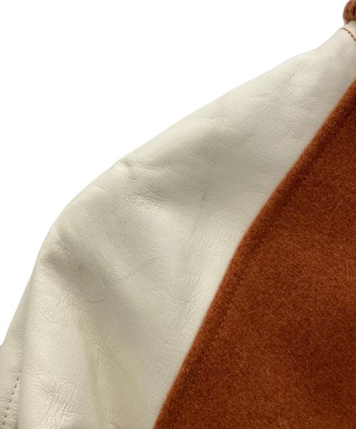 SEVESKIG（セヴシグ）SEVESKIG (セヴシグ) ドンキーカラースタジャン オレンジ×アイボリー サイズ:ｍの古着・服飾アイテム