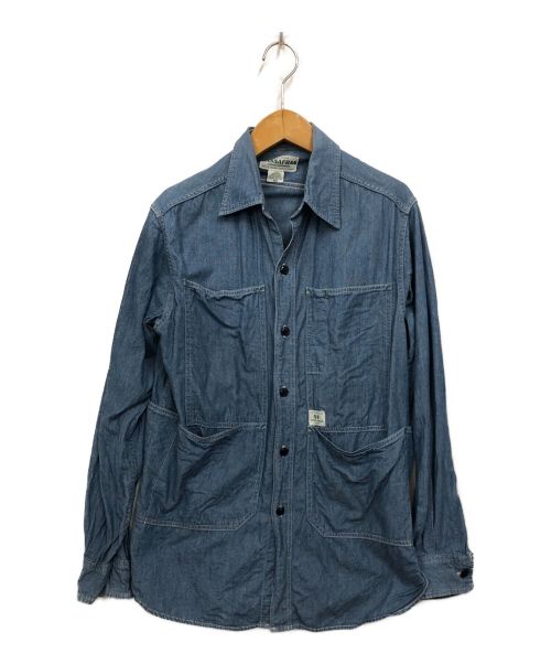 SASSAFRAS（ササフラス）SASSAFRAS (ササフラス) デニムシャツ ブルー サイズ:XSの古着・服飾アイテム
