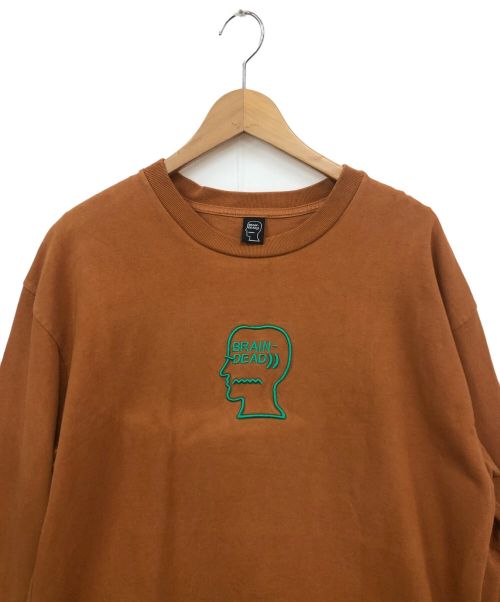 BRAIN DEAD（ブレインデッド）BRAIN DEAD (ブレインデッド) スウェット ブラウン サイズ:Lの古着・服飾アイテム