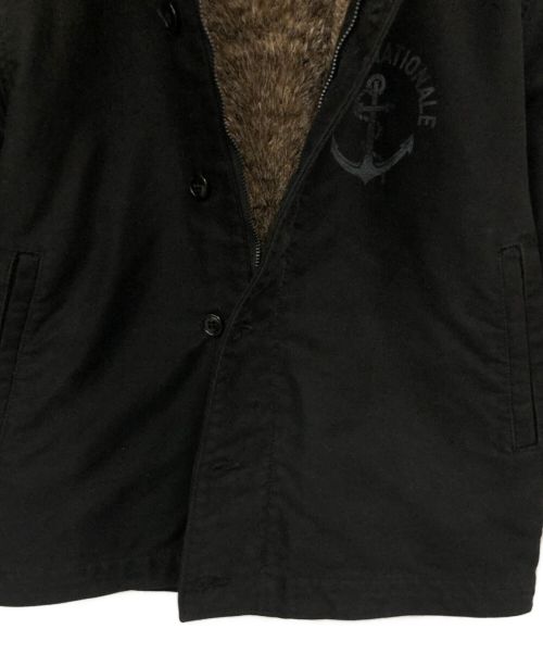 HOUSTON（ヒューストン）HOUSTON (ヒューストン) デッキジャケット ブラック サイズ:34の古着・服飾アイテム